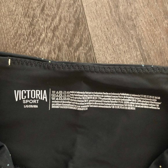 VS Victoria's Secret SPORT Leggings Racerback Sports Bra Space Medium Large - Picture 8 of 10